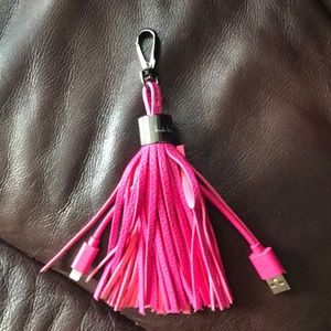 Nicole Miller Lightning Cable Tassel Keychain